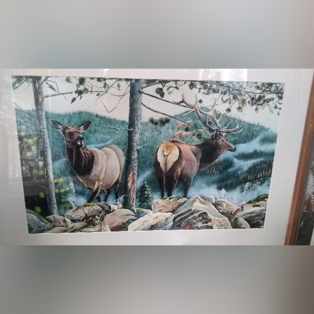 1999 Matthew Dusatko painting of elk